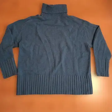 [ 새상품급 ] 캐시미어 혼방 양모 터틀 블루 프리 사이즈