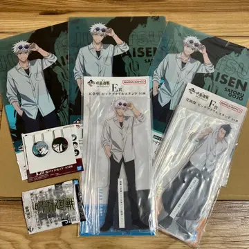 주술회전 제일복권 빅 아크릴 스탠드 클리어 파일 캔뱃지 고죠 여름유