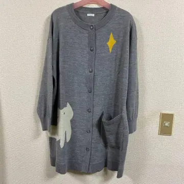 tsumori chisato 그레이 가디건 고양이 디자인