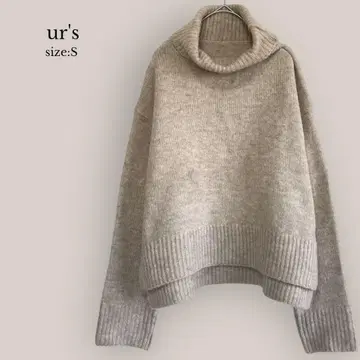유어즈 ur's 터틀넥 니트 루즈핏 오버사이즈 베이지