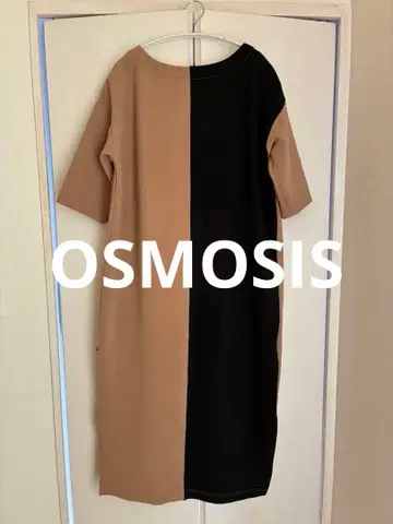 오즈모시스 바이컬러 롱 티셔츠 원피스