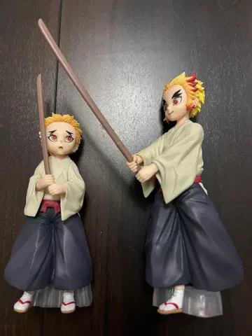 제일복권 귀멸의 칼날 불멸의 인연 B상 렌고쿠 쿄쥬로 & 센쥬로 피규어