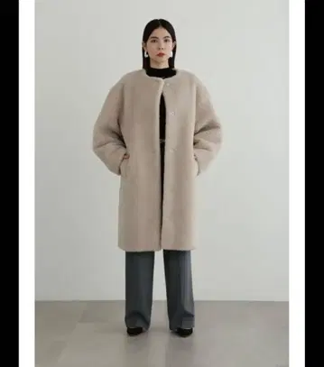 [ JILLSTUART ] 울 믹스 롱 보아 코트