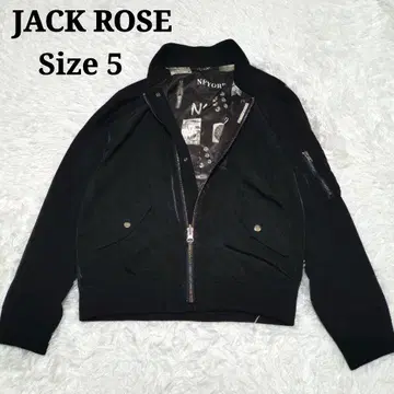 JACK ROSE 잭 로즈 바시티 자켓 리버서블 블랙 올 패턴