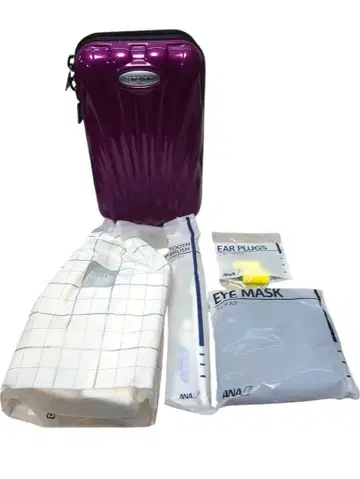 ANA 퍼스트 클래스 어메니티 삼소나이트 파우치 퍼플