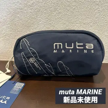 [택 포함 새상품] muta marine 무타 마린 자수 파우치 네이비