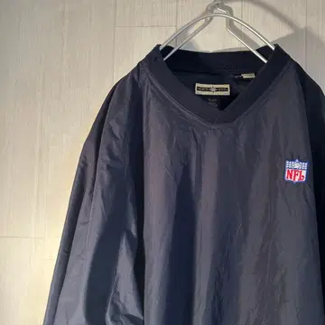 NFL 자수 로고 네이비 V넥 풀오버
