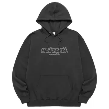 mahagrid 한국 후드 부착 다크 그레이 후드티 트레이닝복