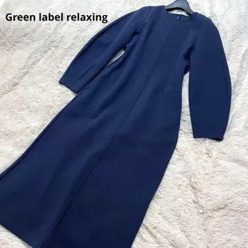 Green label relaxing 네이비 긴팔 롱 원피스