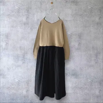 새상품급 어반리서치 로쏘 니트 도킹 퍼프 원피스