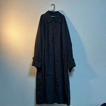 WYN 다크 네이비 스텐카라 코트