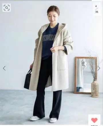 IENA 이에나 슈퍼 160 더블 페이스 후드 코트