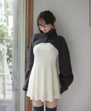 andmary Zoey velour set dress black