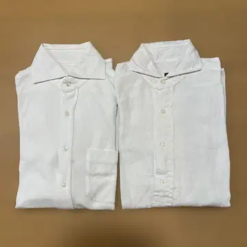 ORIAN 카노코, 린넨 화이트 셔츠 2장 세트