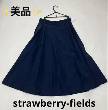 strawberry-fields 네이비 플레어 스커트 세탁 가능