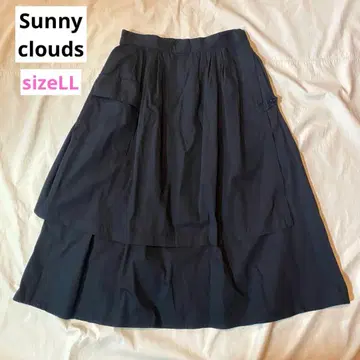 써니클라우드 탭 스커트 에이프런 스커트 블랙 사이즈 LL