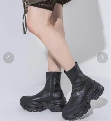 JEANASIS 클리어 솔 스니커즈 부츠 블랙 L 지나시스