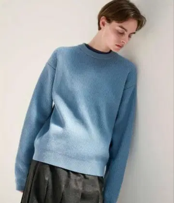 auralee FRENCH MERINO RIB KNIT P/O