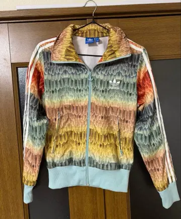 아디다스 오리지널스 깃털 패턴 집업 저지