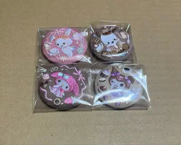 산리오 자수 캔뱃지 4개 세트