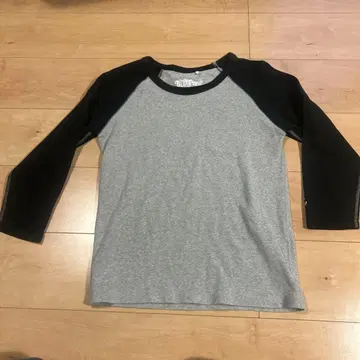 BLUE PORT 7부 소매 티셔츠 M 사이즈 그레이/블랙