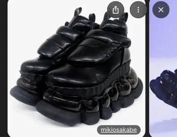 mikiosakabe 통굽 블랙 스니커즈