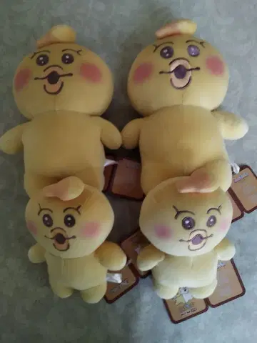 미사용 새상품 믓포참 오테노리마슈못치 봉제 인형 대소 각 2점 세트