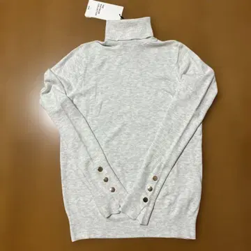 ZARA 터틀넥 버튼 니트 라이트 그레이 S