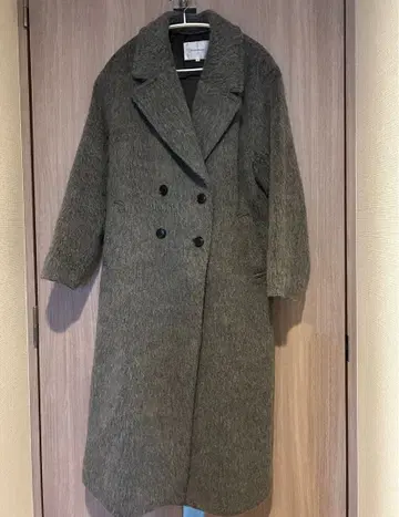 새상품급 Rirandture 샤기 롱 코트 그레이