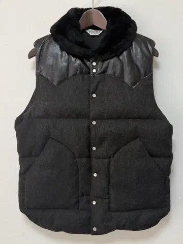 파이브브라더 M 사이즈 울 가죽 퍼 포함 충전솜 베스트