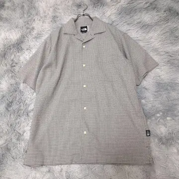 새상품급 THE NORTH FACE 오픈 카라 셔츠 L 체크 무늬 속건성