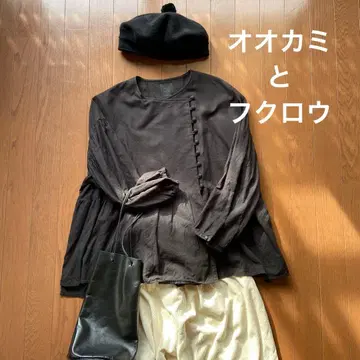 [ 새상품급 ] 늑대와 올빼미 블라우스 블랙