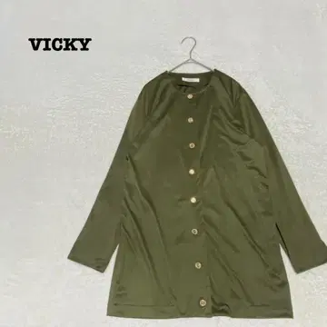 EK4017 [비키] 가디건 [9] V넥 미디엄 골드 버튼 광택감