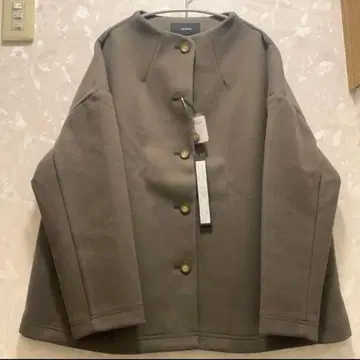 스탠드 카라 코트 차콜 브라운 L 사이즈