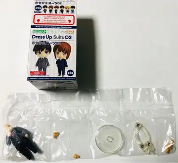 넨도로이드모아 옷 갈아입히기 수트 남아용 블랙 베스트 그레이 셔츠