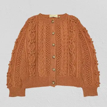 로우 게이지 케이블 짜임 니트 가디건 모 100% 팝콘 니트 F