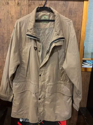 베이지 롱 기장 마운틴 후드티