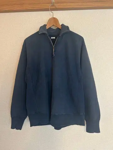 A.PRESSE 빈티지 하프 집 스웨트 셔츠 아프레쎄