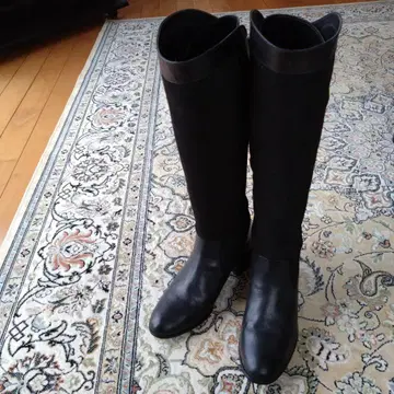 블랙 롱 부츠 사이드 지퍼 포함 23.5cm