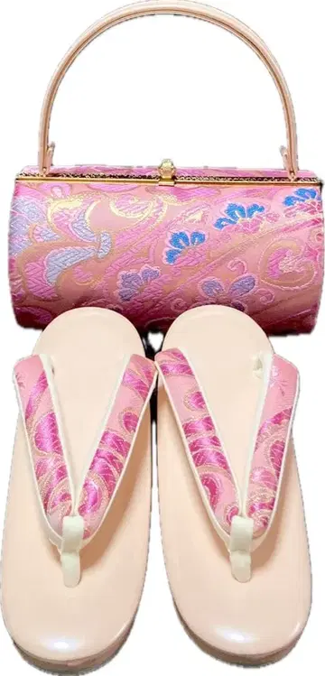 일본제 후리소데용 고급 오비지 조리 백 세트 M 사이즈