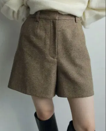 anuke 헤링본 쇼트 팬츠 베이지 38