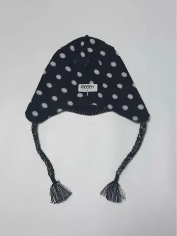 Aeae 물방울 패턴 플리스 니트 모자