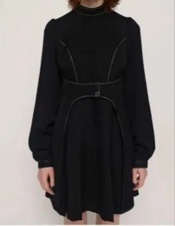 플리츠 랩 플리츠 랩 숏 원피스 미니 원피스