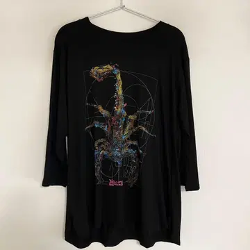 린토시테 시구레 실신 전갈 T셔츠 7부 소매