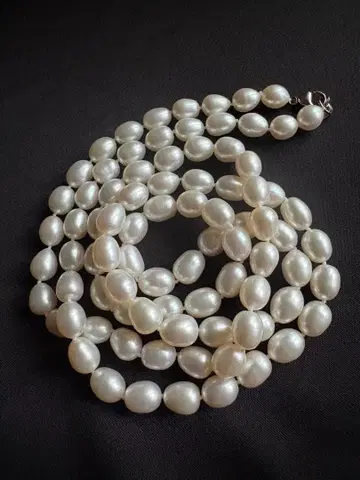 담수 진주 롱 목걸이 (약 98cm) 세레모니, 크리스마스 등에도