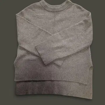 미라 오웬 양모 혼방 니트 스웨터 풀오버 베이지