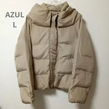 AZUL 후드 부착 베이지 다운 자켓 L 사이즈