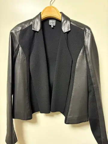 새상품 CALVIN KLEIN 캘빈클라인 니트/가죽 자켓