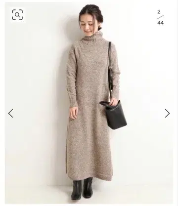 SLOBE IENA 터틀 플레어 니트 원피스