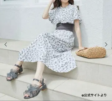 MAJESTIC LEGON 파피용 슬리브 코르셋 원피스 그레이